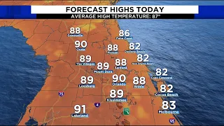 A toasty weekend is expected across central Florida