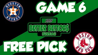 FREE MLB PICK - 10.22.21 - Red Sox @ Astros ALCS Game 6- Better Bettors Bureau