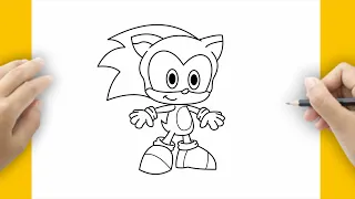 HOW TO DRAW BABY SONIC