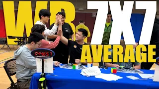 WR [1:39.68] 7x7 Rubik's World Record Avg Nub Open Yucaipa