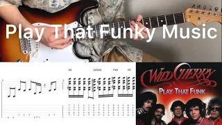 Wild Cherry - Play That Funky Music (guitar cover with tabs & chords)