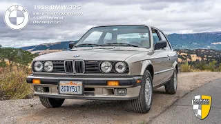 1988 BMW E30 325 5-speed.  One owner, 61k miles!