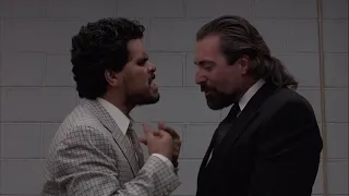 Luis Guzmán Verbally Attacks Puerto Rican Crime Boss Armand Assante for Cowardice in "Q and A" 1990