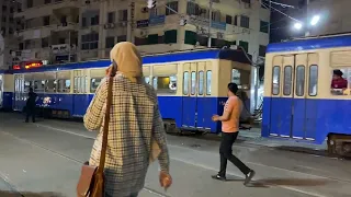 Old tram lines | Night scenes at Raml Station in Alexandria | ترام الإسكندرية المشاهد الليلية