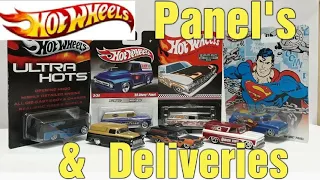 Hot Wheels Panels & Deliveries Showcasing the 55 Chevy Panel, 64 GMC Panel & 59 Chevy Sedan Delivery