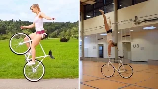 Flexible Cyclist Performs Impressive Tricks