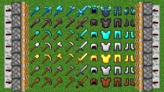 All Minecraft Tools and Armor Combined