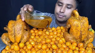 EATING 200 QUAIL EGGS, 2 SPICE WHOLE CHICKEN & EXTRA GRAVY | WHOLE CHICKEN CURRY EATING CHALLENGE