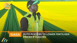 Ruto pledges to lower fertilizer prices if elected