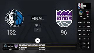 Dallas Mavericks Vs Sacramento Kings | NBA Regular Season on TNT Live Scoreboard