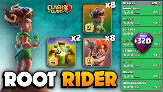 +320 STRONGEST Spam Strategy🔴ROOT RIDER Spam With Overgrowth🔴TH16 Attack Strategy🔴Clash Of Clans