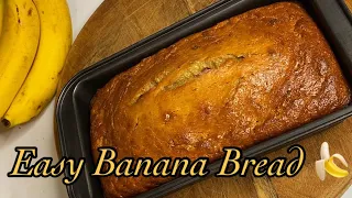 Super Moist Banana Bread, No mixer! Easy & Delicious!