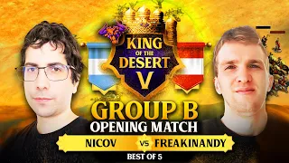 NICOV vs FreakinANDY King of the Desert 5 Opening Match Group B #ageofempires2