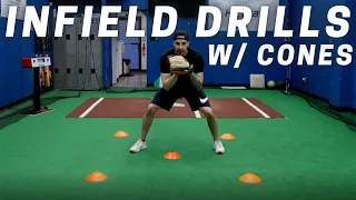 5 EASY Infield Drills With Cones - Infield Footwork