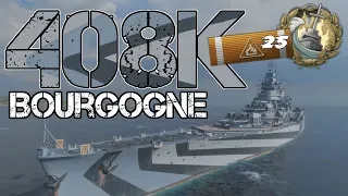 Bourgogne — French Tier X battleship 408 K DMG || World of Warships