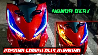 PASANG LAMPU ALIS RUNNING RGB DI MOTOR BEAT