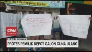 Protes Pemilik Depot Galon Isi Ulang