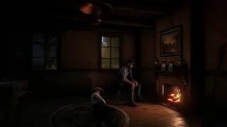 Warm And Cozy During A Thunderstorm At Camody Dell | RDR2 ASMR