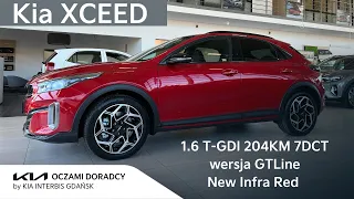 Nowa Kia XCEED [1.6 T-GDI 204KM 7DCT] wersja GTLine w kolorze New Infra RED | 4K