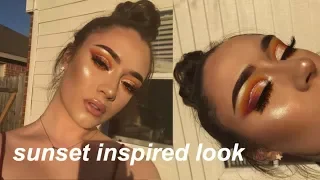 ♡sunset inspired makeup tutorial ♡