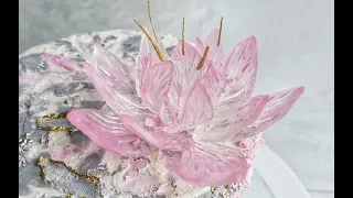 Цветок из изомальта без молдов/Isomalt flower without mold