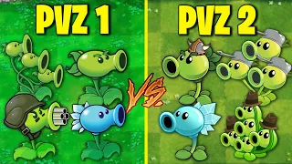 Team PEA PvZ 1 vs PvZ 2 - Plants Vs Zombies - Team Plants Vs Team Plants