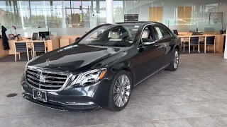 2019 Mercedes Benz S560V4matic GRAND EDITION Magnetite Black Metallic with Porcelain/Black Nappa Int