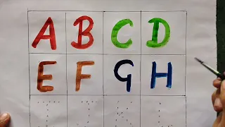 Alphabet, ABC song, ABCD, A to Z, Kids rhymes, collection for writing along dotted lines for kids