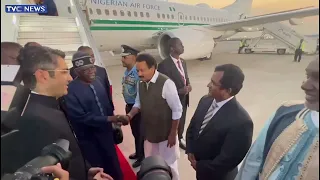 WATCH: President Tinubu Arrives In India For G20-Leaders' Summit, Others
