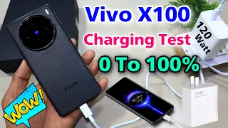 Vivo X100 Charging Test 0 To 100% || Vivo X100 120 Watt Charger 🔥🔥