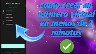 como crear un número virtual en menos de 2 minutos 2024✅