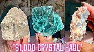 *NEW* $1,000 CRYSTAL & CANDLE HAUL! UNBOXING LUXURY CRYSTALS AND CANDLES WITH ME!