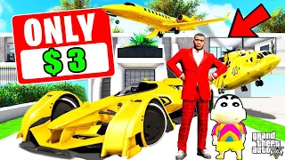 Franklin Buying EVERYTHING For $3 in GTA 5 | SHINCHAN and CHOP