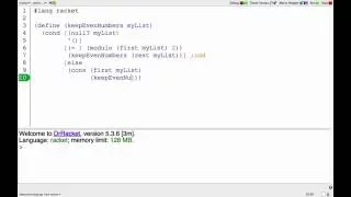 Back-pocket code: Filter a List (Racket)