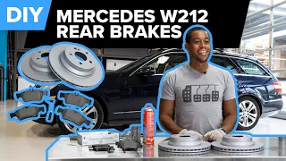 Mercedes E350 Rear Brake Pads & Rotor Replacement DIY (W212 E320, E350, E500, E550, & More)