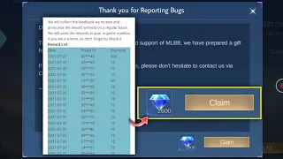 HOW TO CLAIM FREE DIAMONDS BY REPORTING BUGS AND ISSUES IN MOBILE LEGENDS