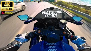 [RAW] PURE SOUND YZF-R7 QUICKSHIFTER AKRAPOVIC EXHAUST!!! (POV 4K!)