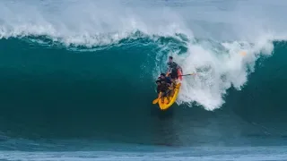 Kayak Surfing Huge Sunset Beach | Jamie O'Brien