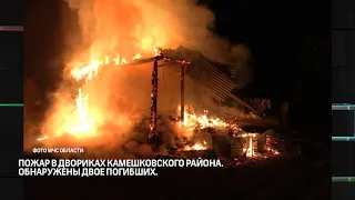 Пожар в Двориках Камешковского района. Обнаружены двое погибших