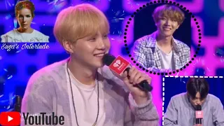 IheartRadio LIVE show ~ BTS listening to Suga’s interlude / Suga talking about Halsey’s collab