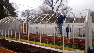 Dismantling the hoop house