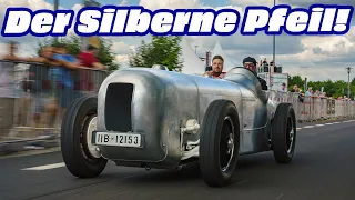 Der ECHTE Silberpfeil! Rundfahrt im Mercedes SSKL Avus Rennwagen von 1932 - Classic Days 2022