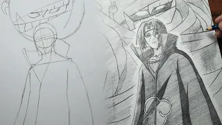 Itachi Uchiha with Susanoo drawing tutorial | full guide for Beginners