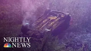Listen To Dramatic 911 Call As Woman Is Rescued From Flipped Car | NBC Nightly News