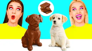 Défi Chocolat vs Réalité Nourriture | Défi Fou par BooBoom Challenge