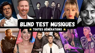 BLIND TEST MUSIQUES DE 1970 À 2024  - 50 EXTRAITS (TOUTES GÉNÉRATIONS)