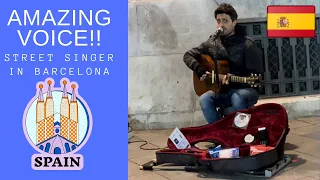 AMAZING VOICE!! Street Singer in Barcelona || Let Her Go