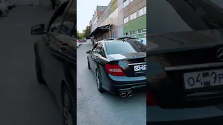 Раздвоение выхлопа, сочный басс и насадки на Mercedes W204 #s