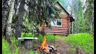 Рыбалка на таёжной речке. Жареный хариус на костре. Жизнь в ТАЙГЕ.