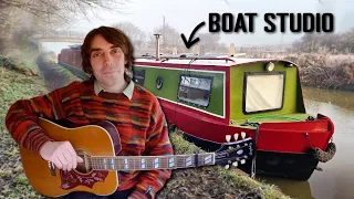 Song Writing - First Recording On My Tiny Narrowboat Studio! - Winter Recordings